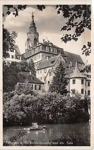 Tübingen Hölderlinsturm und alte Aula ngl 144.353