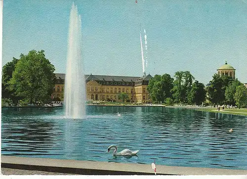 Stuttgart Wasserspiele vor dem Neuen Schloss ngl C9586