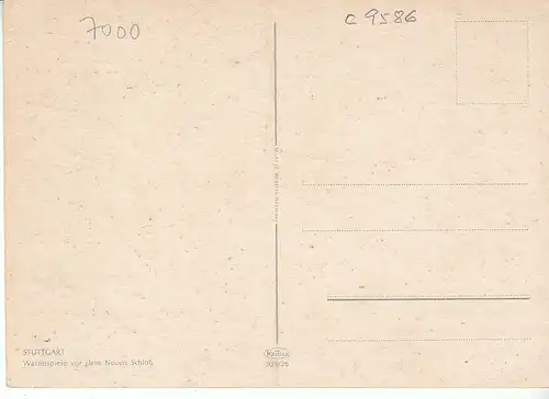 Stuttgart Wasserspiele vor dem Neuen Schloss ngl C9586