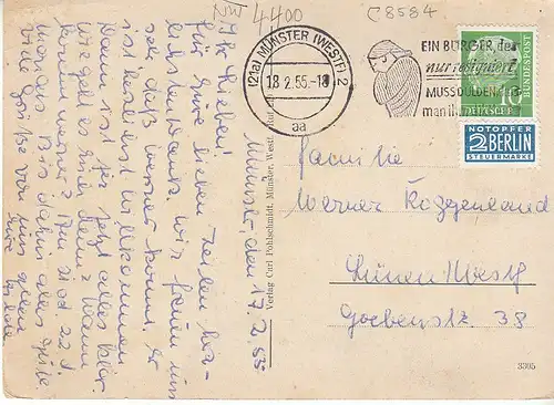 Münster i.Westf. Erbdrostenhof gl1955 C8584