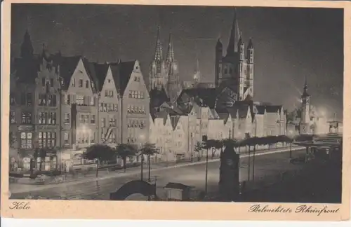 Köln Beleuchtete Rheinfront ngl 217.404