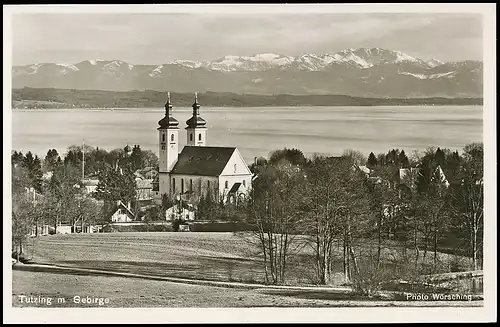 Tutzing am Starnberger See Panorama mit Gebirge ngl 139.295