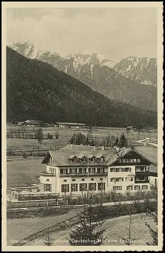 Stauden Erholungsheim Deutscher Hof zum Breitenstein gl1934 139.415