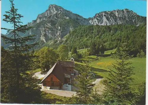 Piding Steineralm mit Hochstaufen und Mittelstaufen gl1982 218.082