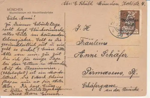 München - Maximilianeum mit Maximiliansbrücke gl1921 216.680