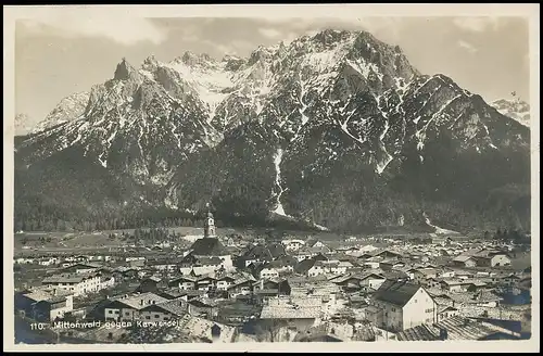 Mittenwald - Panorama gegen Karwendel gl1928 138.017