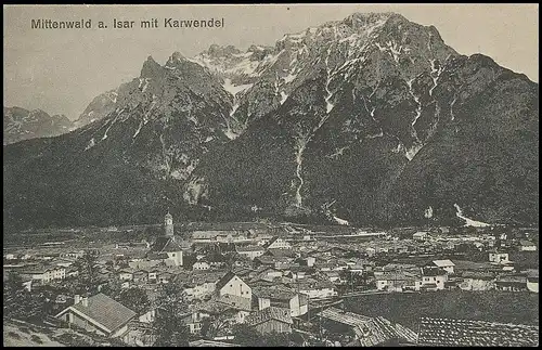 Mittenwald - Panorama mit Karwendel ngl 138.113