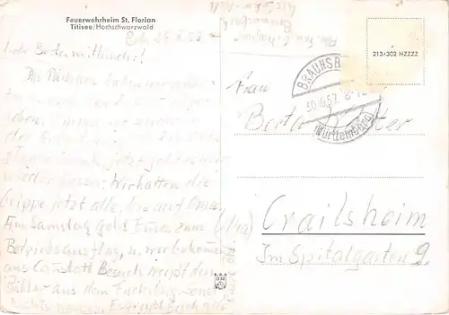 Titisee Feuerwehrheim St. Florian und Panorama gl1957 145.263