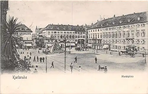 Karlsruhe Marktplatz gl1905 140.589