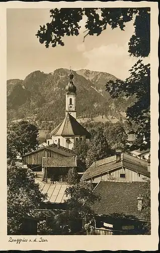 Lenggries a.d. Isar Blick zur Kirche gl1938 139.515