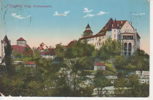 Nürnberg Burg von Nordwesten gesehen gl1912 216.774