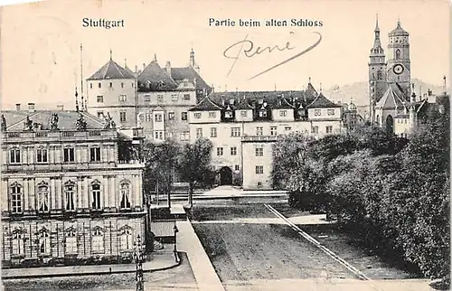 Stuttgart Partie beim alten Schloss gl1907 144.577