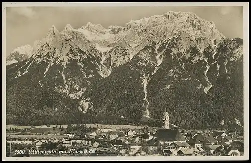 Mittenwald - Panorama gegen Karwendel gl1936 138.032