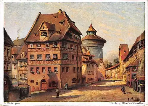 Nürnberg Albrecht-Dürer-Haus Künstler-AK L.Mößler ngl 145.305