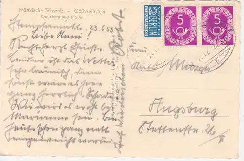 Gössweinstein Kreuzberg und Kloster gl1953 217.499