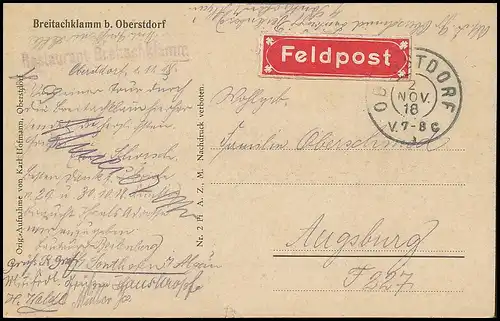 Breitachklamm bei Oberstdorf im Allgäu feldpgl1918 138.056