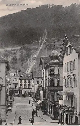 Bad Wildbad Straßenpartie und Bergbahn gl1908 140.689