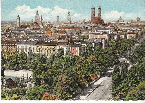 München Blick vom Maximilianeum auf die Stadt gl1962? C8712