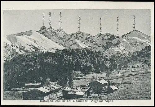 Schwand bei Oberstdorf im Allgäu mit Alpen ngl 138.074