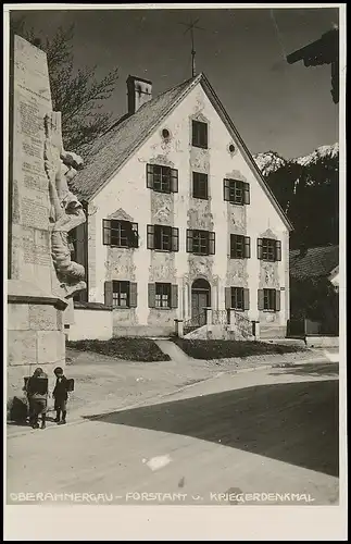 Oberammergau - Forstamt und Kriegerdenkmal ngl 137.930
