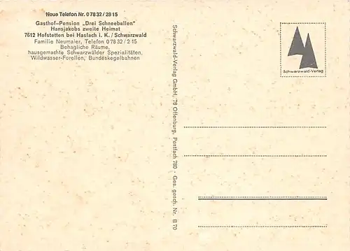 Hofstetten bei Haslach i.K. Gasthof Pension Drei Schneeballen ngl 140.809