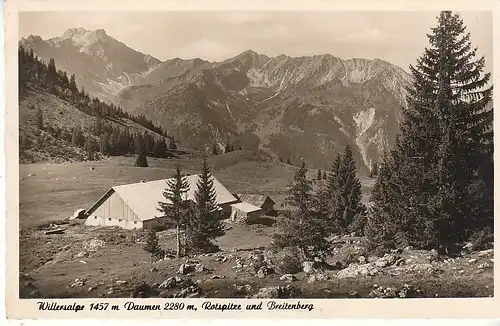 Willersalpe, Daumen, Rotspitze und Breitenberg gl1953 C8700