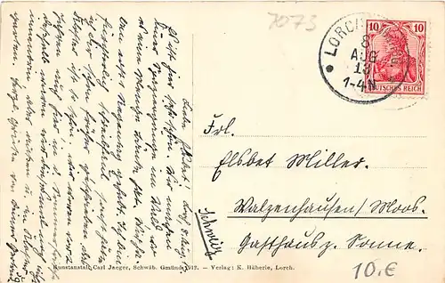 Lorch Partie vom Choreingang des Klosters gl1913 141.344
