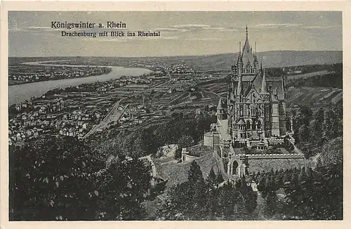 Königswinter am Rhein Drachenburg und Blick ins Rheintal ngl 145.843