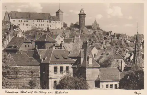 Nürnberg Blick vom Haller Tor auf Burg gl1939 216.890