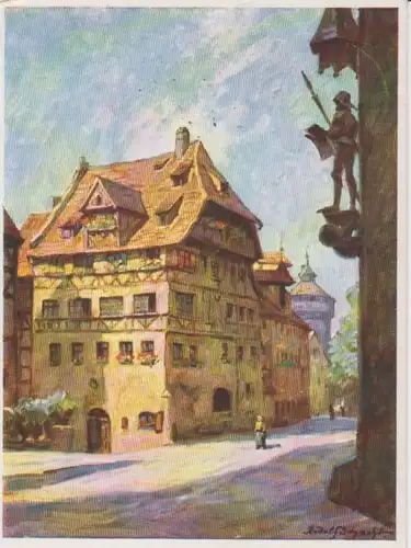Nürnberg Albrecht-Dürer-Haus Künstler-AK R.Schacht gl1942 216.953