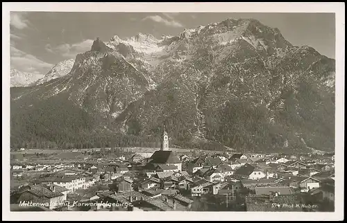 Mittenwald - Panorama gegen Karwendel ngl 137.981