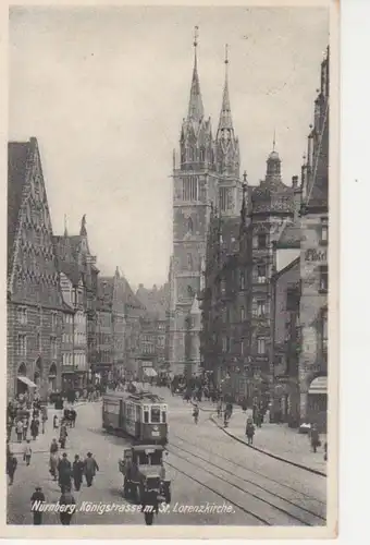 Nürnberg Königstraße mit Lorenzkirche gl1933 217.088