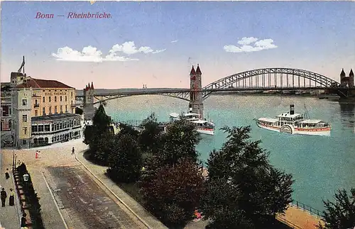 Bonn Rheinbrücke feldpgl1918 145.977