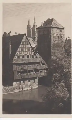 Nürnberg Henkersteg mit Wasserturm und Weinstadel ngl 217.028