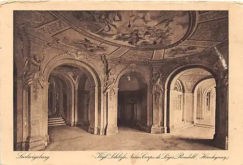 Ludwigsburg Schloss Neues Corps de logis Rondell Hirschgang gl1913 143.086