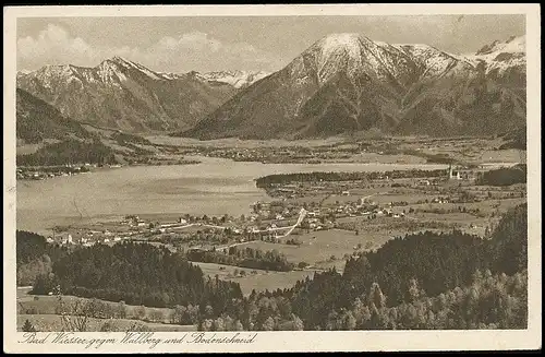 Bad Wiessee Panorama gegen Wallberg und Bodenschneid gl1931 139.687