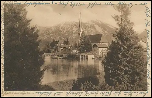 Egern am Tegernsee Blick zur Kirche gl1928 139.712