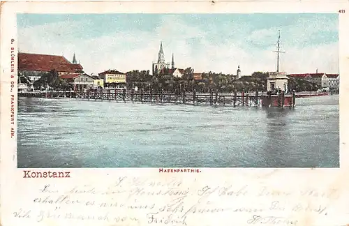 Konstanz am Bodensee Hafenpartie glca.1900 140.966