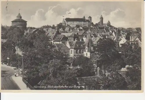 Nürnberg Blick vom Hallertor zur Burg gl1937 216.891