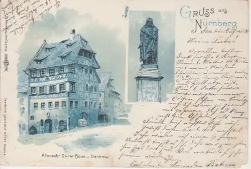 Nürnberg Albrecht-Dürer-Haus und Denkmal gl1900 216.964