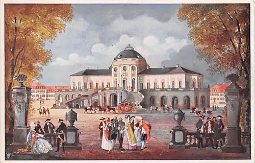 Stuttgart Schloss Solitude zur Zeit Herzog Karls ngl 141.134