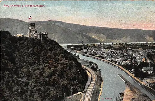 Burg Lahneck und Niederlahnstein gl1912 146.246