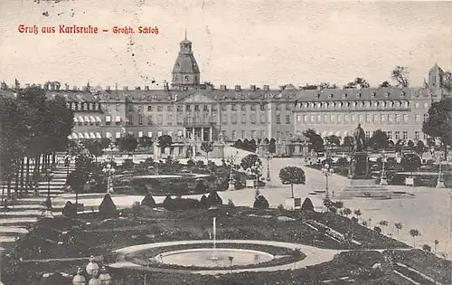 Karlsruhe Großherzogliches Schloss gl1906 140.605