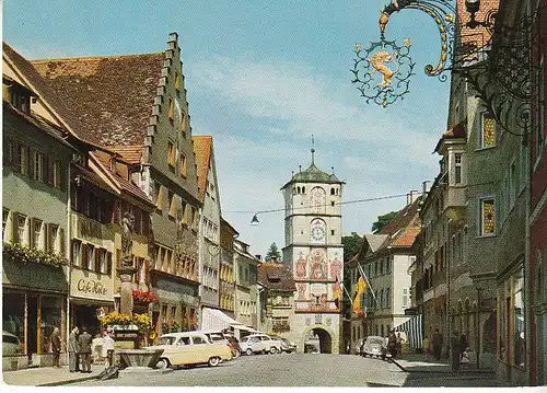 Wangen im Allgäu Herrenstrasse mit Ravensburger Tor ngl D0139