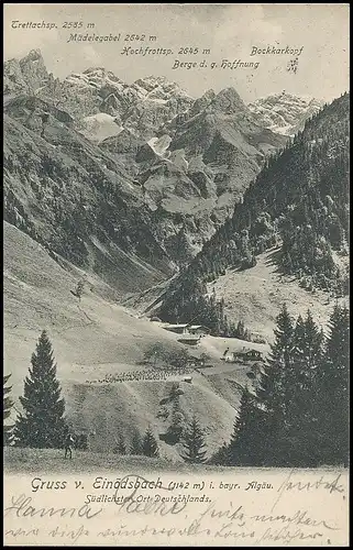 Einödsbach bei Oberstdorf im Allgäu gl1905 138.089