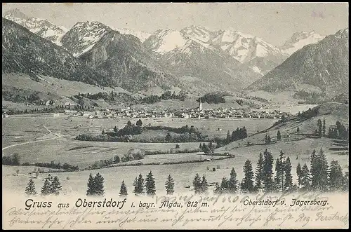Oberstdorf im Allgäu Panoramablick vom Jägersberg gl1903 138.099