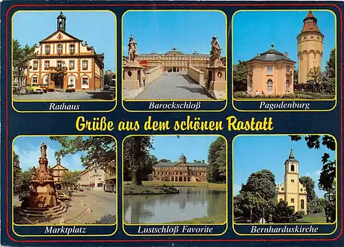 Rastatt Teilansichten Mehrbildkarte gl1995 140.695