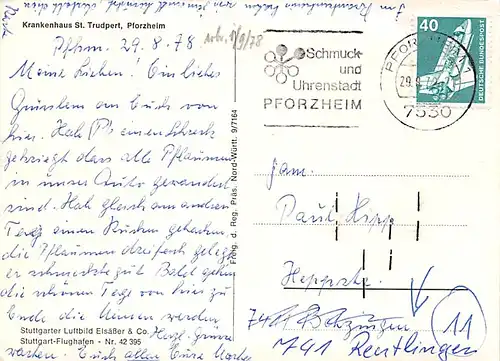 Pforzheim Krankenhaus St. Trudpert gl1978 140.630