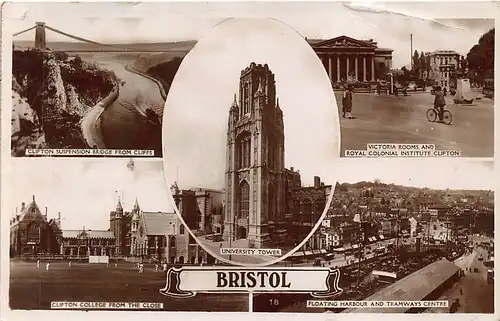 England: Bristol - Bridge, Clifton College, University, Harbour gl1935 146.493