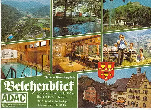 Fauststadt Staufen i.Brg. Mehrbildkarte mit Campingplatz ngl C9963